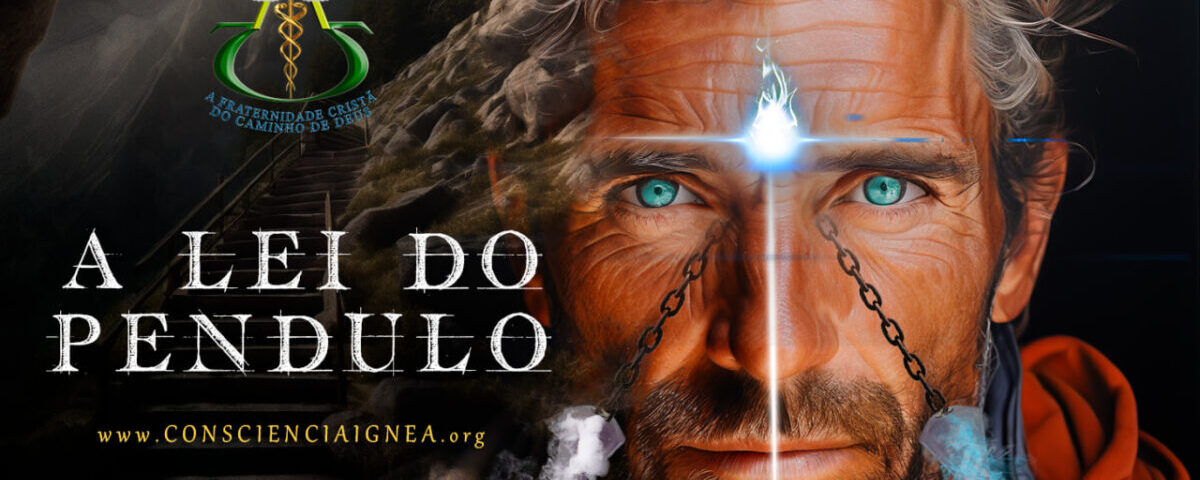 O rosto de um homem representando uma balança espiritual.