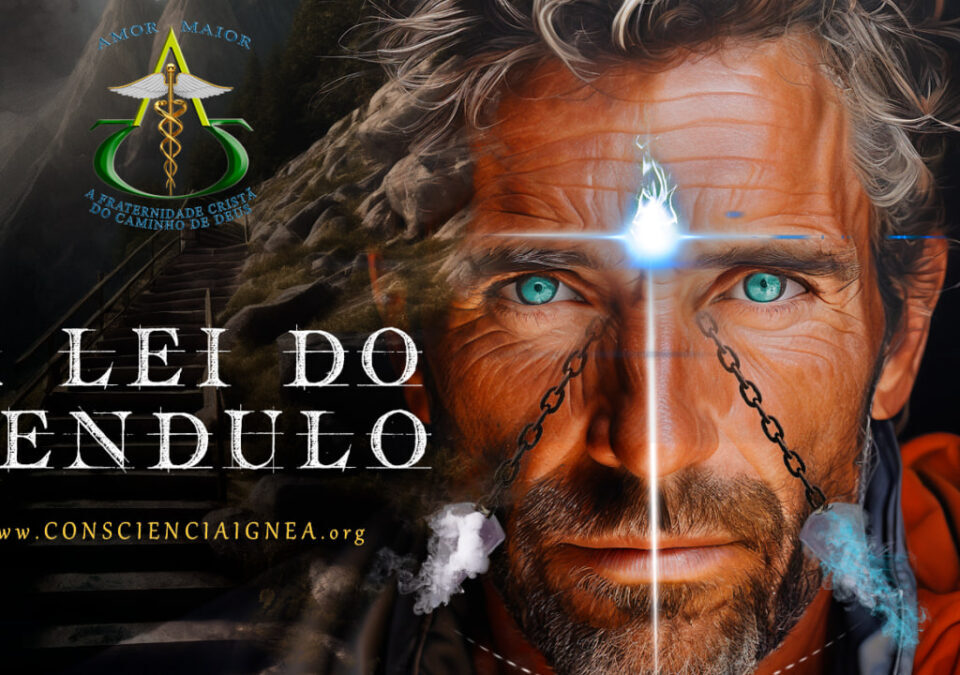 O rosto de um homem representando uma balança espiritual.